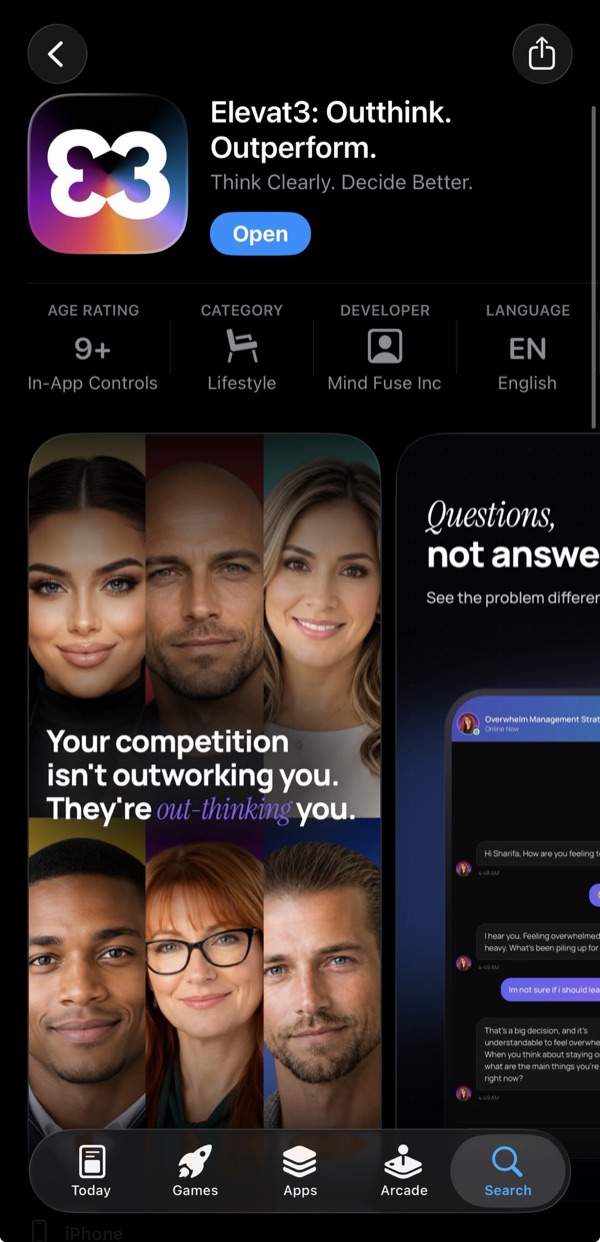 Elevat3: Outthink. Outperform. on the App Store